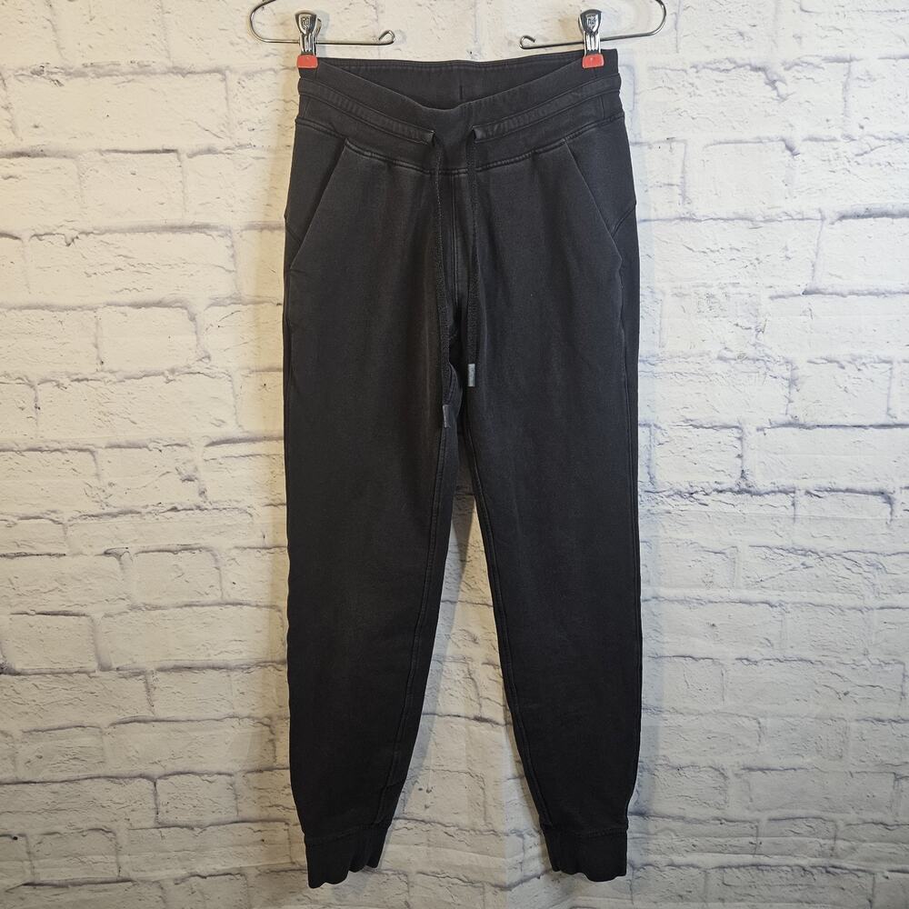 Lululemon Scuba Jogger Black Fleece Sweatpants Size 4 LW5C29S